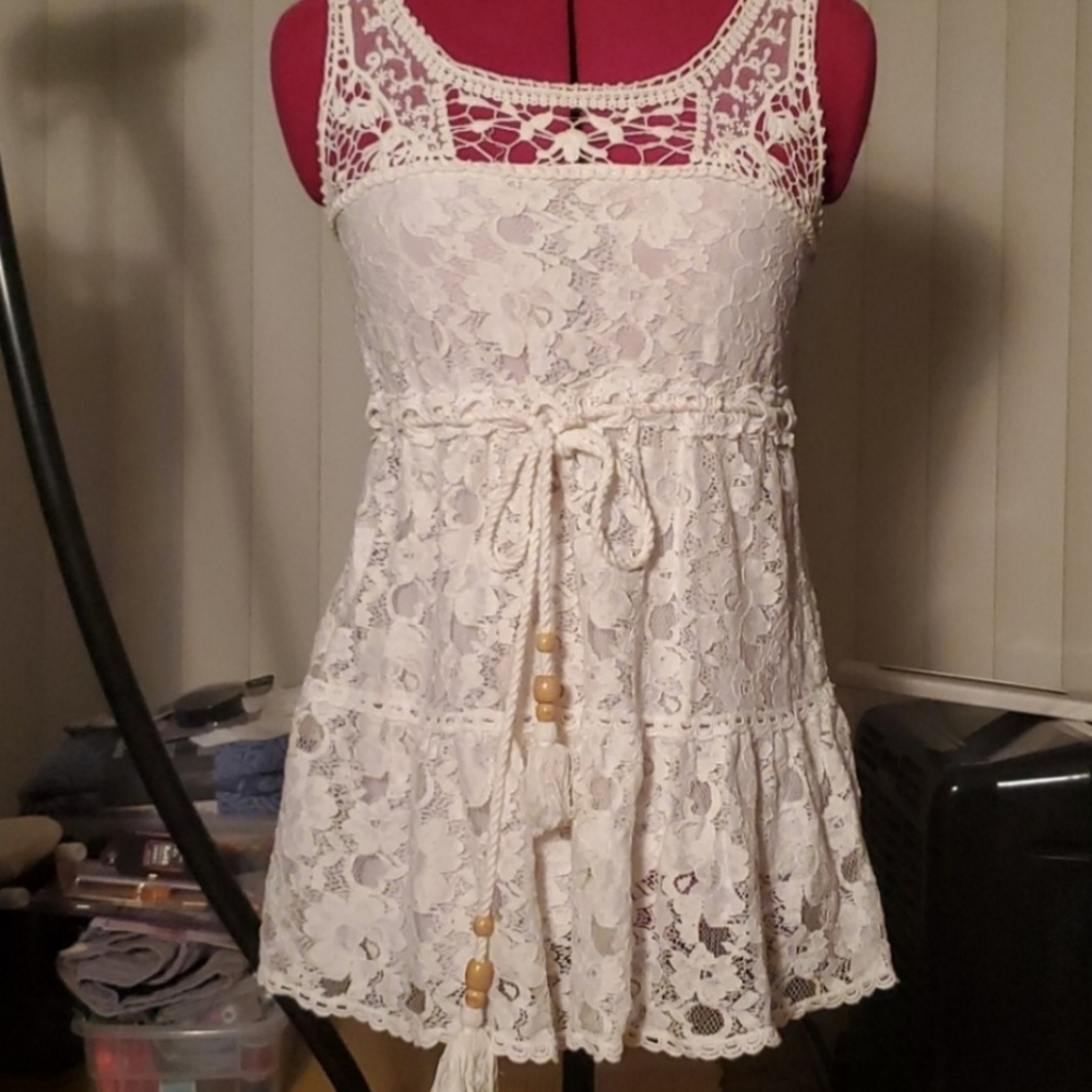 Cream lace top